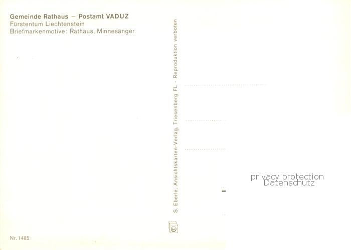 73773491 Vaduz Liechtenstein FL Gemeinde Rathaus Postamt Vaduz Briefmarkenmotive