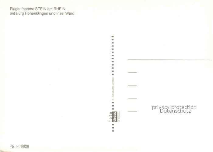 13775436 Stein AG Fliegeraufnahme Gesamtansicht m. Burg Hohenklingen u. Insel We