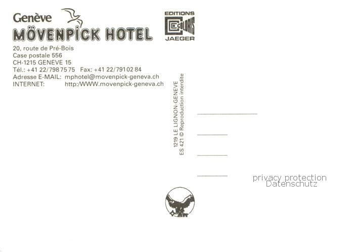 13775003 Geneve GE Moevenpick Hotel Gastraeume Bar Zimmer