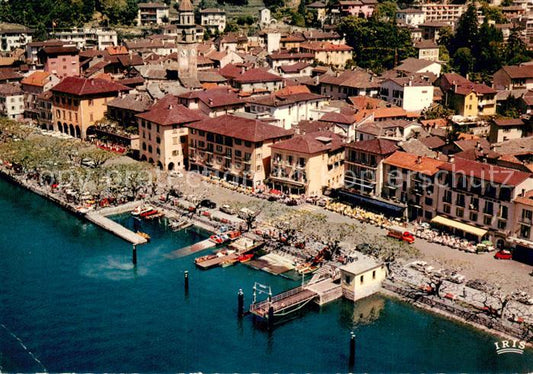 13779384 Ascona Lago Maggiore La Piazza Lungolago Fliegeraufnahme