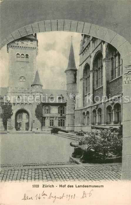 13781394 Zuerich ZH Cour du Musée national Zuerich ZH