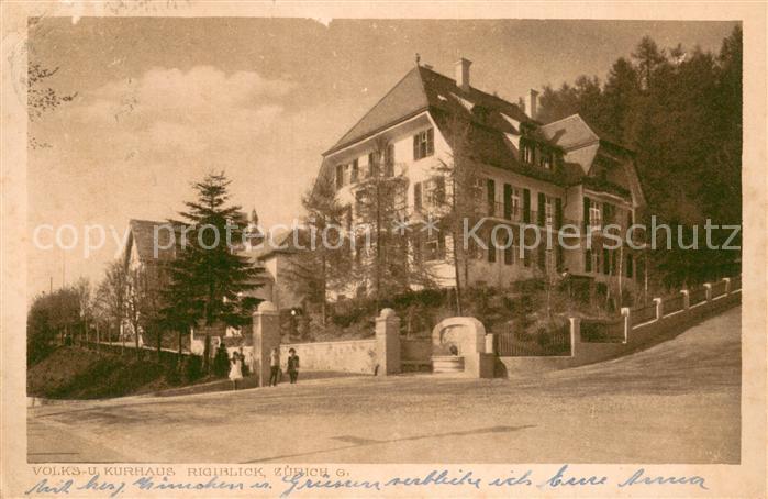 13781398 Zuerich ZH Volks und Kurhaus Rigiblick Zuerich ZH