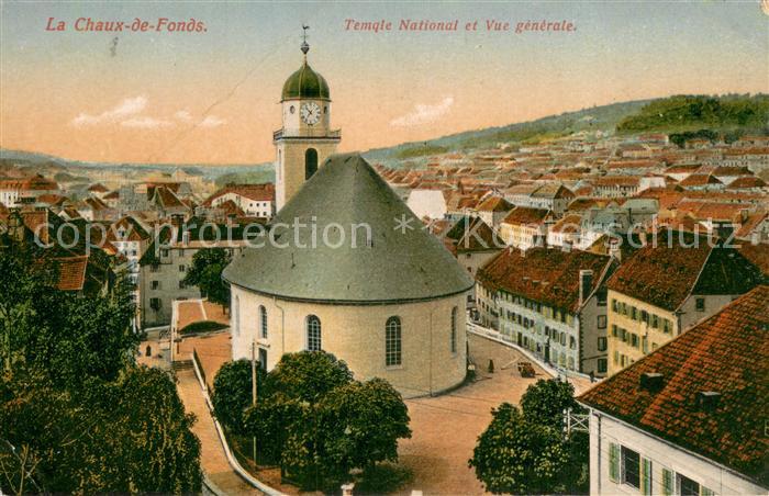 13781441 La Chaux-de-Fonds NE Temple National et Vue générale