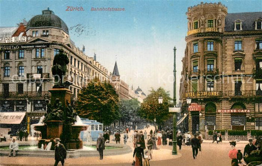 13781614 Zuerich ZH Bahnhofstrasse Monument Fontaine Zuerich ZH