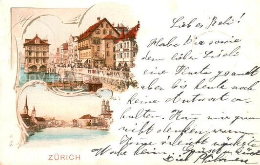 13781824 Zurich ZH Rathausquai Grossmuenster Limmat Zuerich ZH