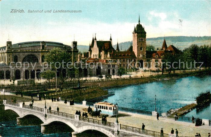 13781826 Zuerich ZH Station de tramway du pont Limmat Musée national Zuerich ZH