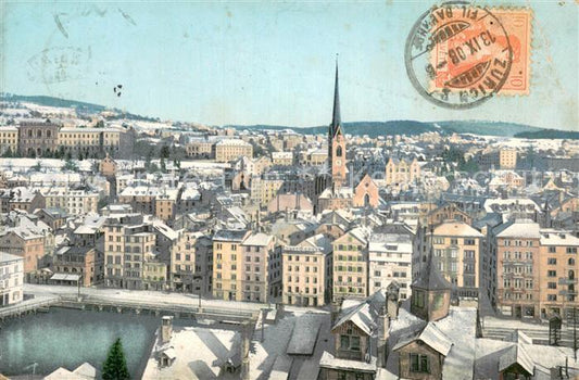 13781835 Zuerich ZH Limmatquai avec Predigerkirche et Zuerich ZH Polytechnic