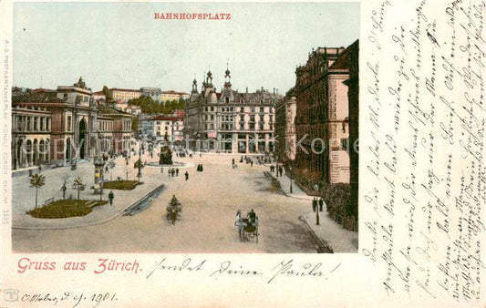 13781837 Zuerich ZH Monument de la Bahnhofsplatz Zuerich ZH