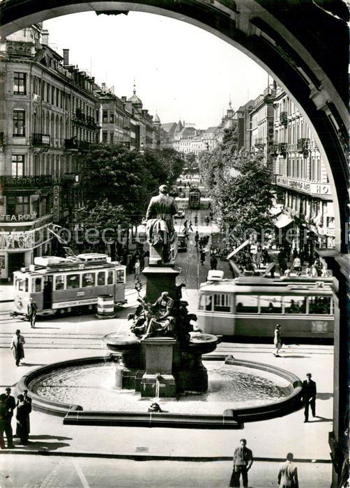 13782317 Zuerich ZH Bahnhofstrasse Denkmal Strassenbahn