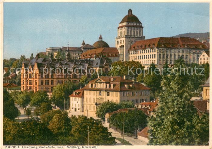 13782334 Zuerich ZH Hirschengraben Schulhaus Rechberg Universitaet