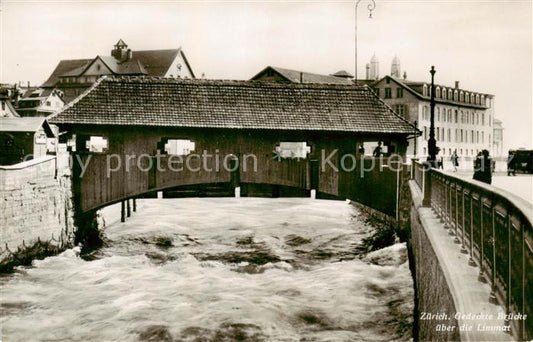 13789263 Zuerich ZH Gedeckte Bruecke ueber die Limmat