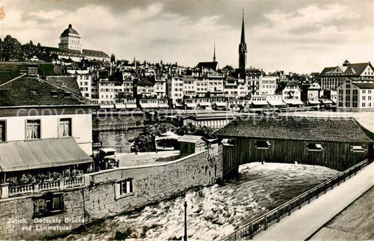 13789276 Zuerich ZH Gedeckte Bruecke u. Limmatquai