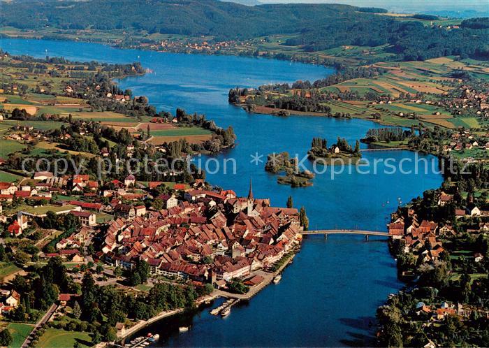 13789819 Stein Rhein SH Fliegeraufnahme Gesamtansicht - Untersee