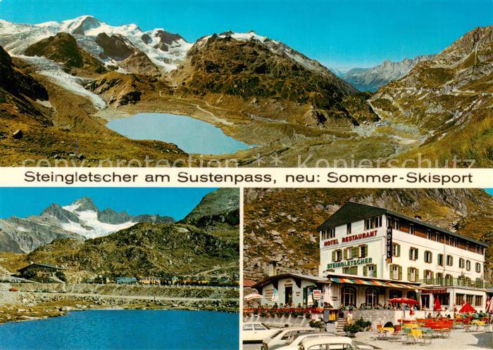 13789156 Sustenpass 2262m BE Fliegeraufnahme Hotel Restaurant Steingletscher