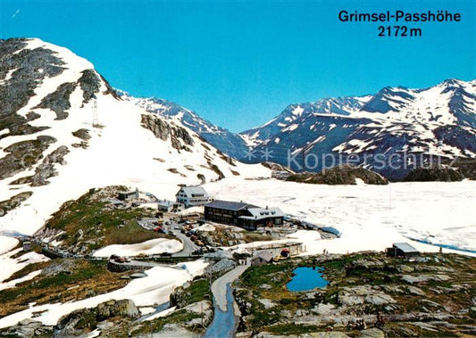 13789863 Grimsel Passhoehe Grimsel Gasthaus und Totensee Fliegeraufnahme