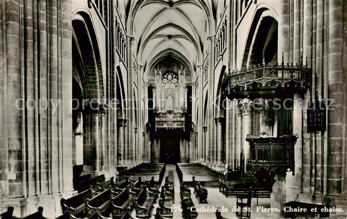 13791962 Lausanne VD Cathedrale de St Pierre Chaire et chaise