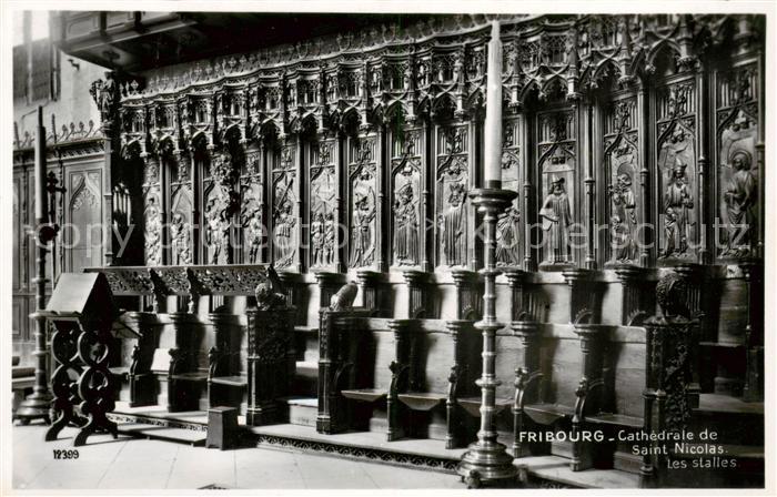 13791966 Fribourg FR Cathedrale de Saint Nicolas les stalles