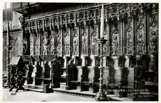 13791966 Fribourg FR Cathedrale de Saint Nicolas les stalles