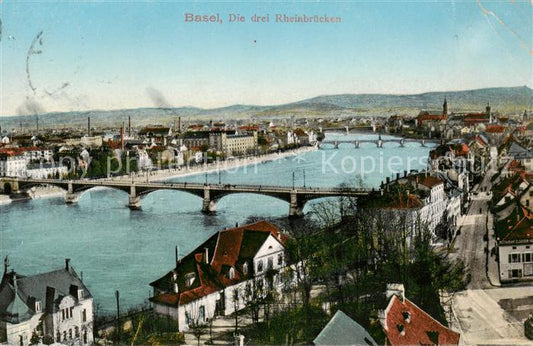 13792194 Bâle BS Trois ponts sur le Rhin Bâle BS