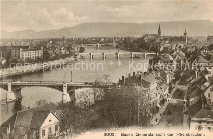 13792197 Bâle BS Panorama des ponts du Rhin Bâle BS