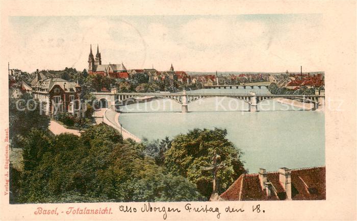 13792218 Bâle BS Panorama avec les ponts du Rhin Bâle BS