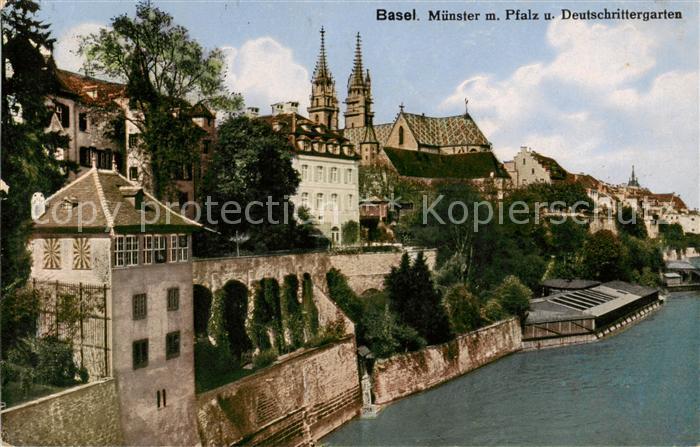 13792256 Bâle BS Münster avec le Palatinat et le jardin des chevaliers allemands Bâle BS