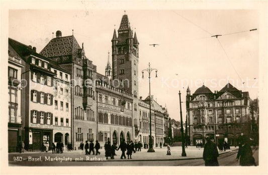 13792258 Basel BS Marktplatz mit Rathaus