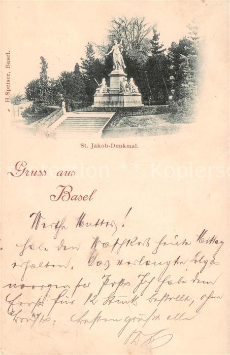 13792590 Basel BS St Jakobs Denkmal Basel BS