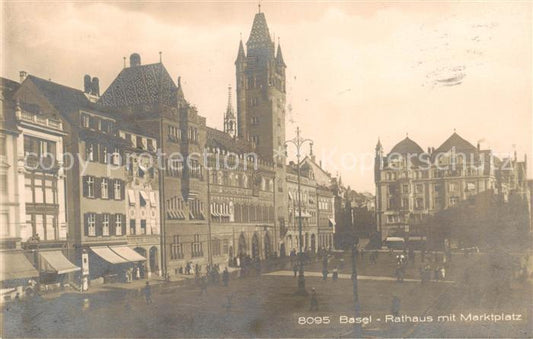 13792597 Basel BS Rathaus mit Marktplatz