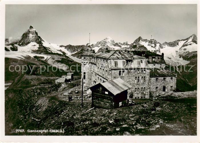 13795336 Gornergrat Zermatt VS mit Gornergrathotel und Matterhorn