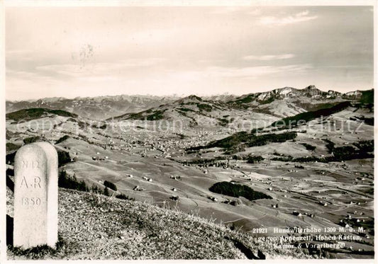 13795342 Hundwilerhoehe 1309m IR mit Appenzell Hoher Kasten Kamor und Vorarlberg