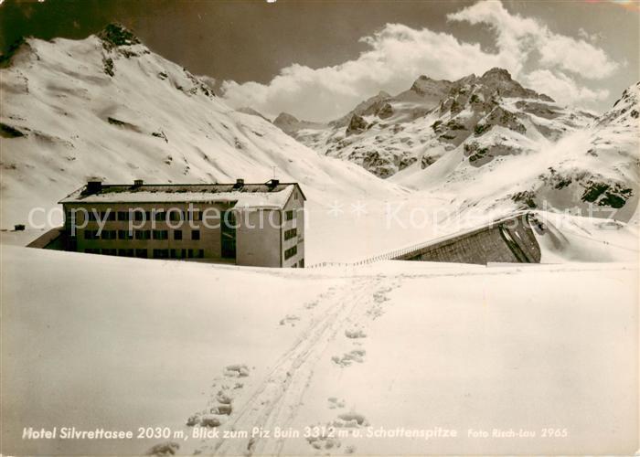 13795359 Silvretta Hotel Silvrettasee mit Piz Buin und Schattenspitze