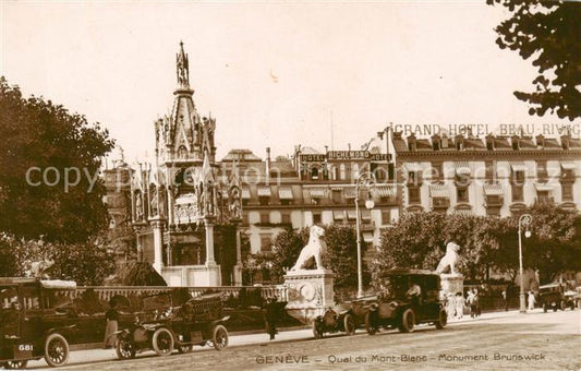 13795577 Genève GE Quai du Mont Blanc Monument Brunswick Grand Hôtel Beau Rivage