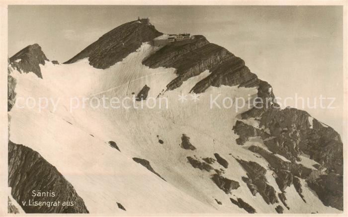 13795626 Saentis 2504m AR vom Lisengrat aus gesehen Appenzeller Alpen