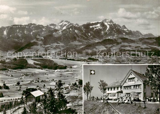 13795764 Gais AR Gasthaus Gaebris Panorama Appenzeller Alpen Gais AR