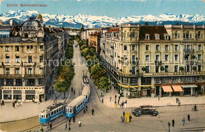 13800395 Zuerich ZH Bahnhofstrasse Tram Chaîne Alpine Zuerich ZH