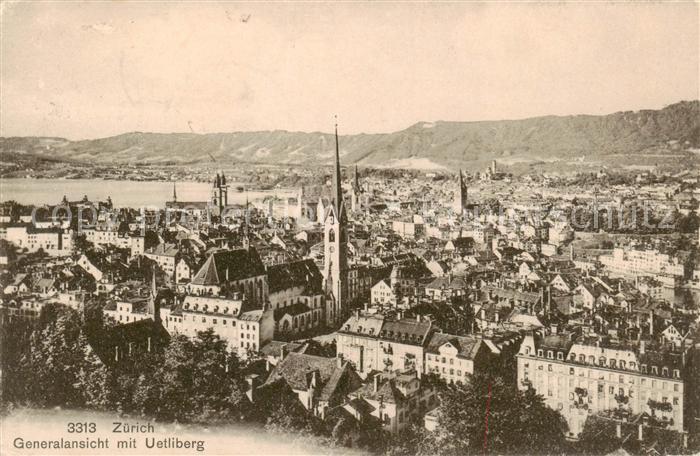 13800497 Zuerich ZH Vue générale avec Uetliberg Zuerich ZH