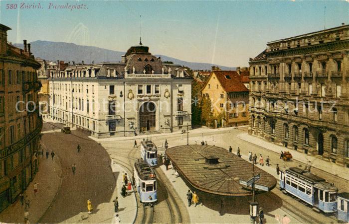 13800557 Zuerich ZH Tramway Paradeplatz Zuerich ZH