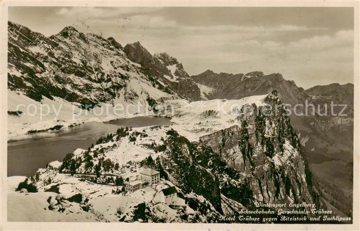 13800685 Engelberg  OW Schwebebahn Gerschnialp Truebsee Hotel Truebsee mit Bitzi