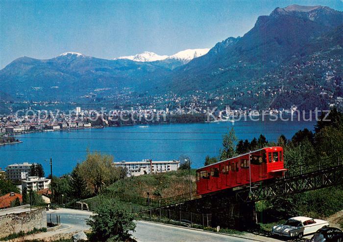 13801083 Lugano Lago di Lugano TI Funicolare Lugano San Salvatore Zahnradbahn Se