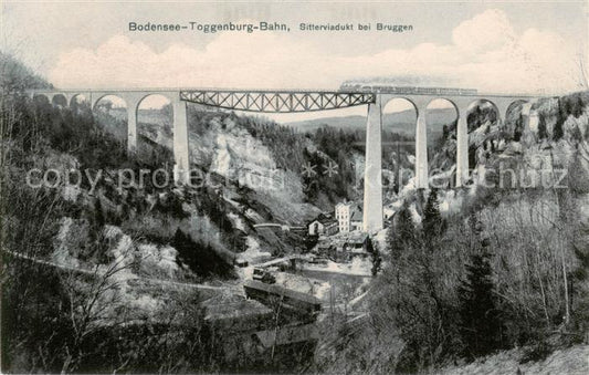 13795858 Bruggen SG Pont ferroviaire du viaduc de Sitter sur le lac de Constance-Toggenburg