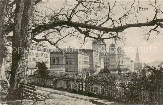 13795866 Bern BE Palais fédéral et Münster depuis le petit tremplin de saut à ski de Bern BE