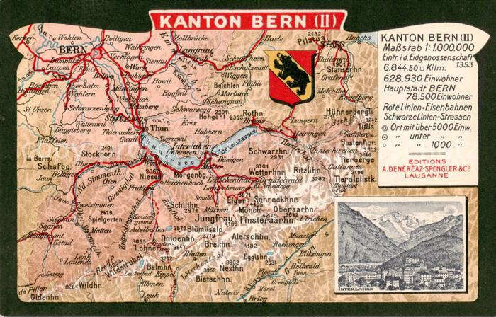 13795869 Bern BE Carte Canton de Berne Bern BE