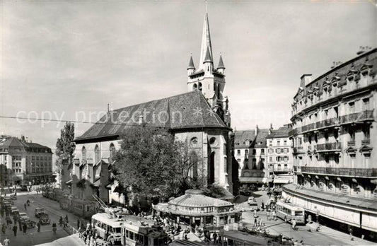 13795880 Lausanne VD Place et Eglise Saint François Tram Lausanne VD