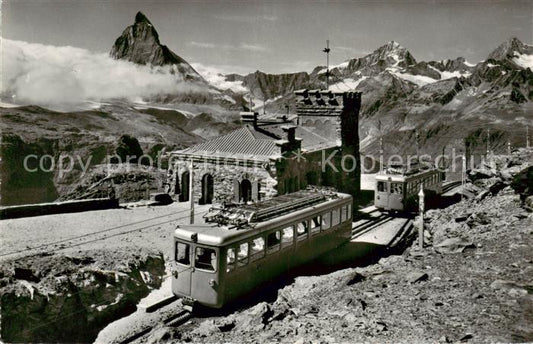 13795883 Zermatt VS Gornergrat station Gornergratbahn avec Matterhorn Walliser Al