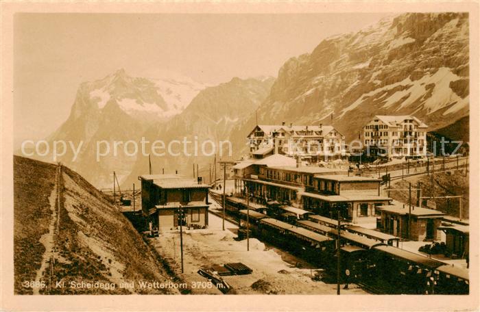 13795905 Kleine Scheidegg Interlaken BE Berghotels Bahnhof Passhoehe Wetterhorn