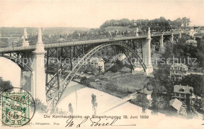 13795912 Bern BE Kornhausbruecke le jour de l'inauguration le 18 juin 1898 Bern BE