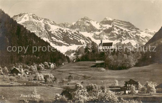 13796283 Ranft Flueeli OW Panorama église de montagne Alpes