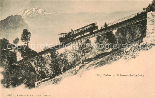 13796286 Rigibahn SZ Schnurtobelbruecke piscine à crémaillère Alpes