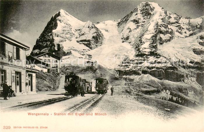 13796287 Wengernalp Gare de Wengen BE avec Eiger et Moench Alpes bernoises